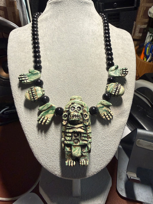 Aztec Mictecacihuatl Necklace, Lady of the Dead, Queen of Mictlan, Mexico (#H)