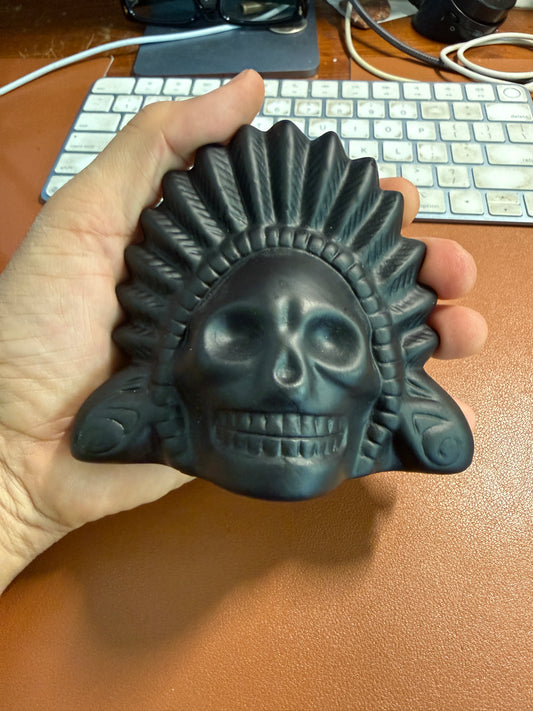 Mictlantecuhtli Headdress Aztec Death Whistle, Mexica Tribe, Mexico Loudest Authentic