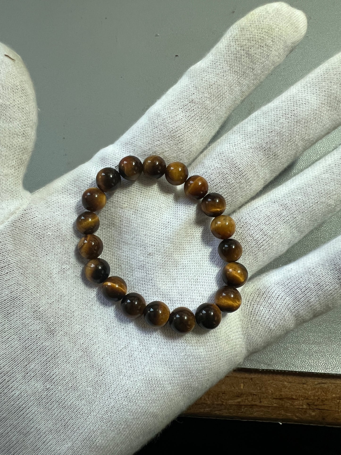 Tiger Eye Bracelet Women Girls Handmade Natural Stone Tiger Mexican Aztec #7