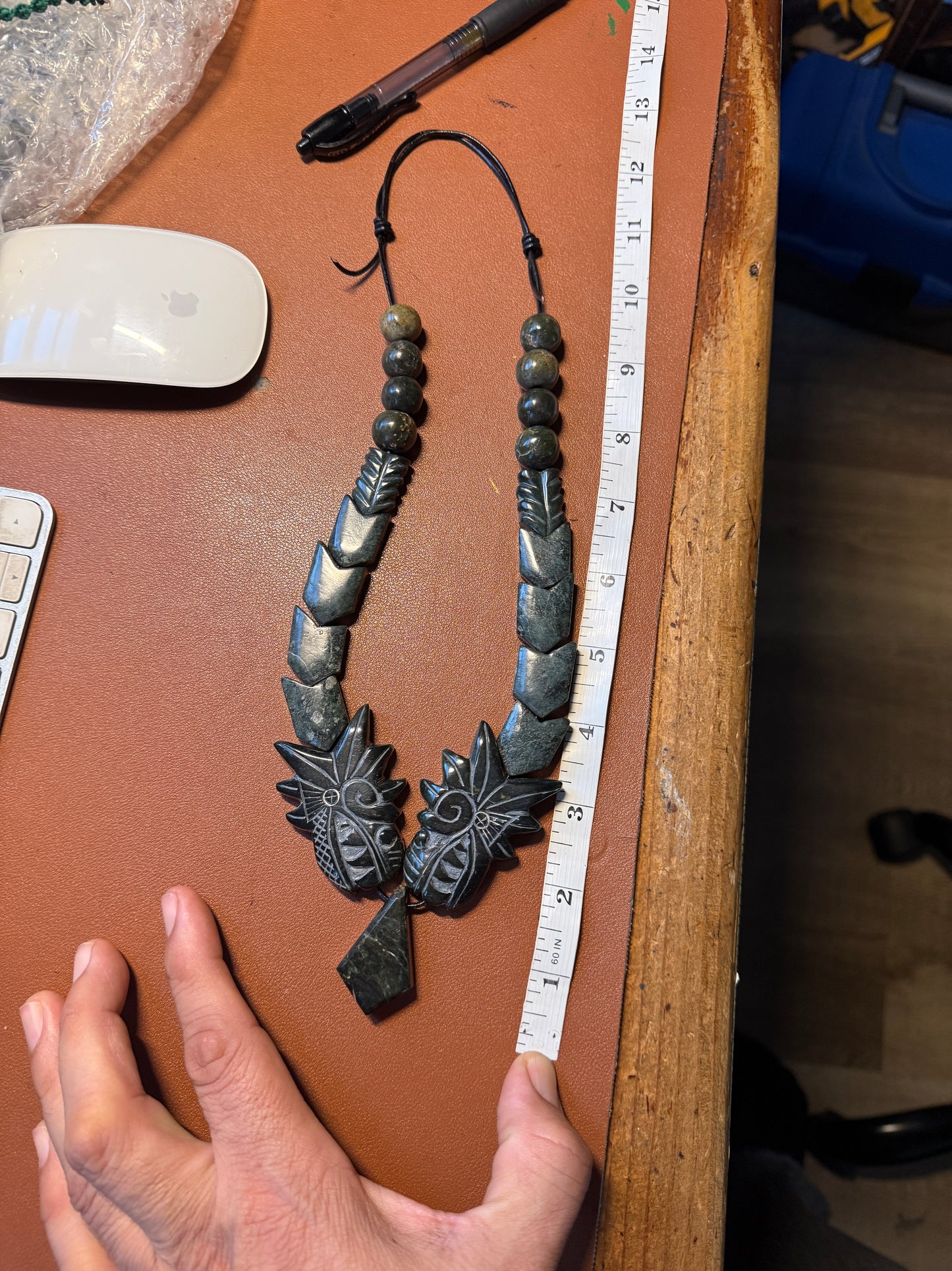 Serpentine Quetzalcoatl Necklace, Kukulkan Necklace, double headed serpent, Maya, Aztec, Mexica, Mexico, Plumed Serpent, Feathered Dragon #H