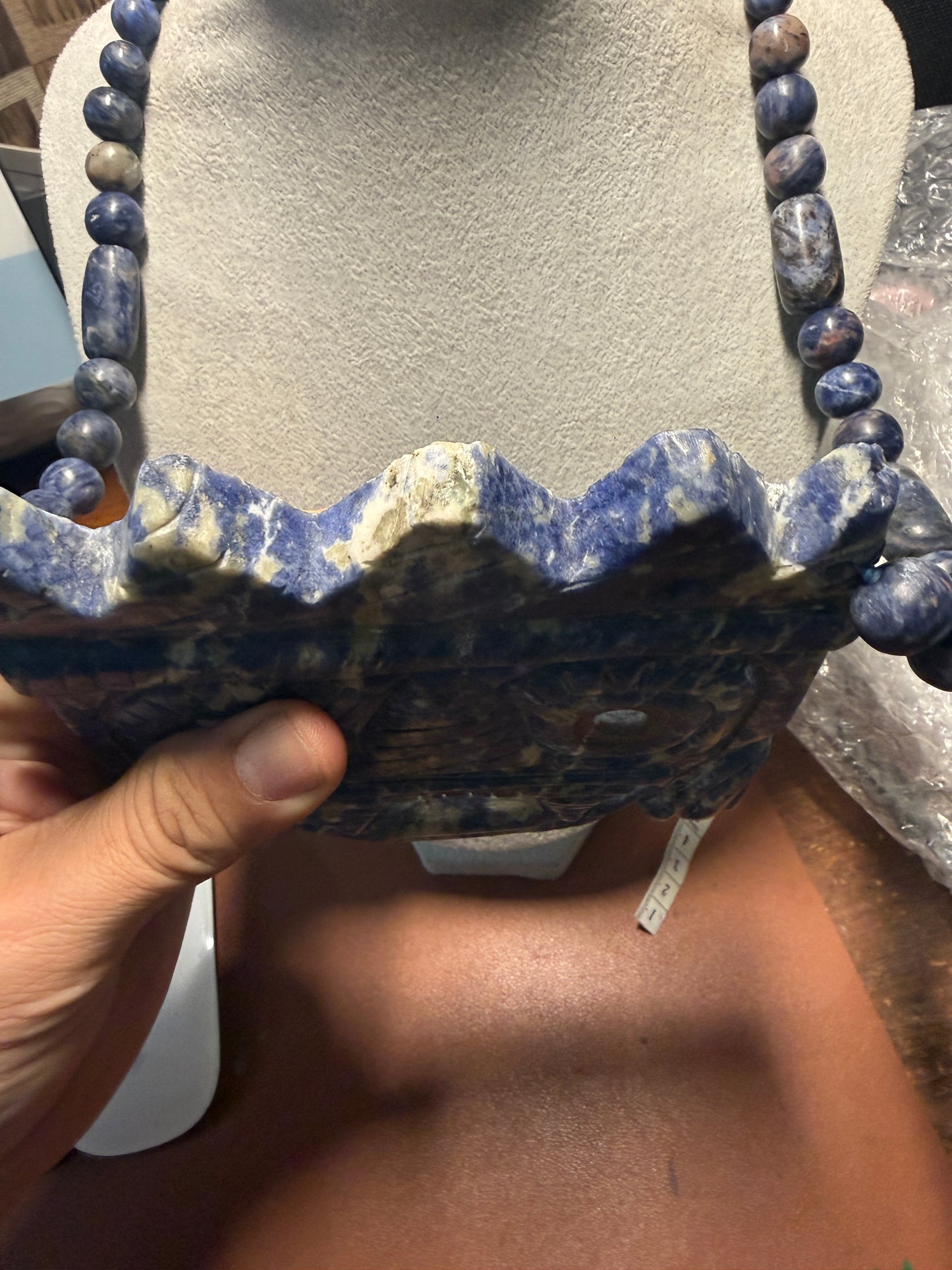 Massive Tlaloc Necklace, Aztec, Mexica, Mexico, Handmade, Beaded, Mexican (#41)