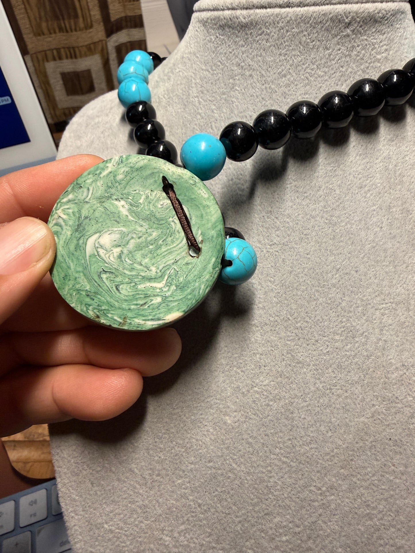 Aztec Miquiztli Necklace, Death, Mictlantecuhtli, Skull, Mexican, Mexico (#H)