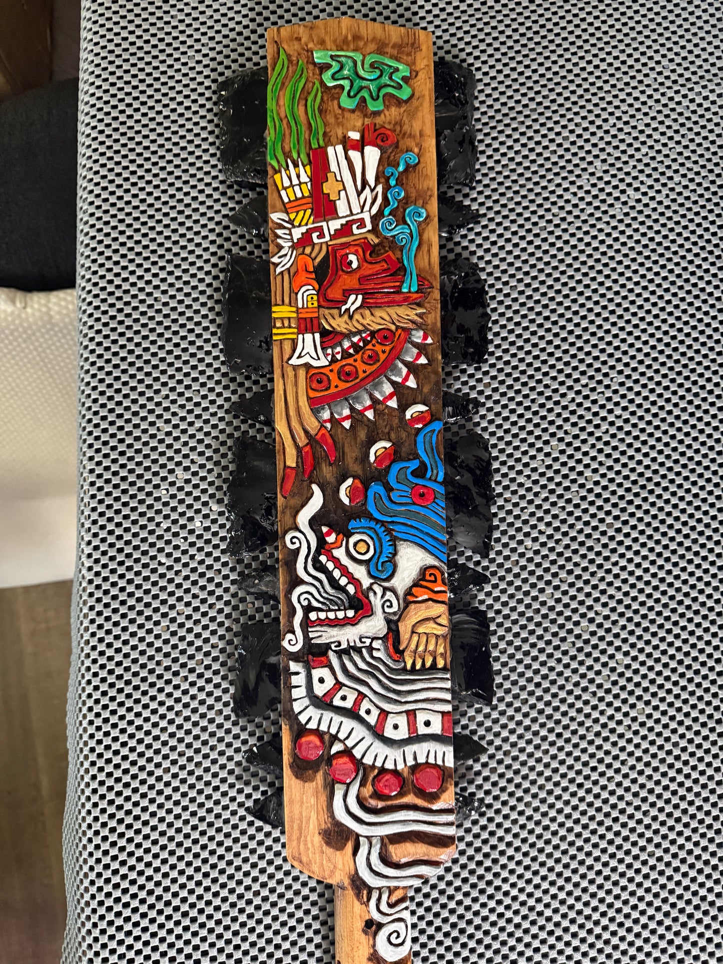 Large Aztec Macuahuitl Mictlantecuhtli Quetzalcoatl Mictlantecuhtli Sword War Club 32"