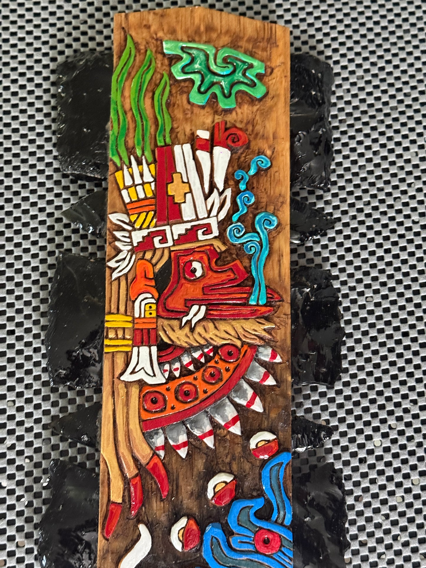Large Aztec Macuahuitl Mictlantecuhtli Quetzalcoatl Mictlantecuhtli Sword War Club 32"