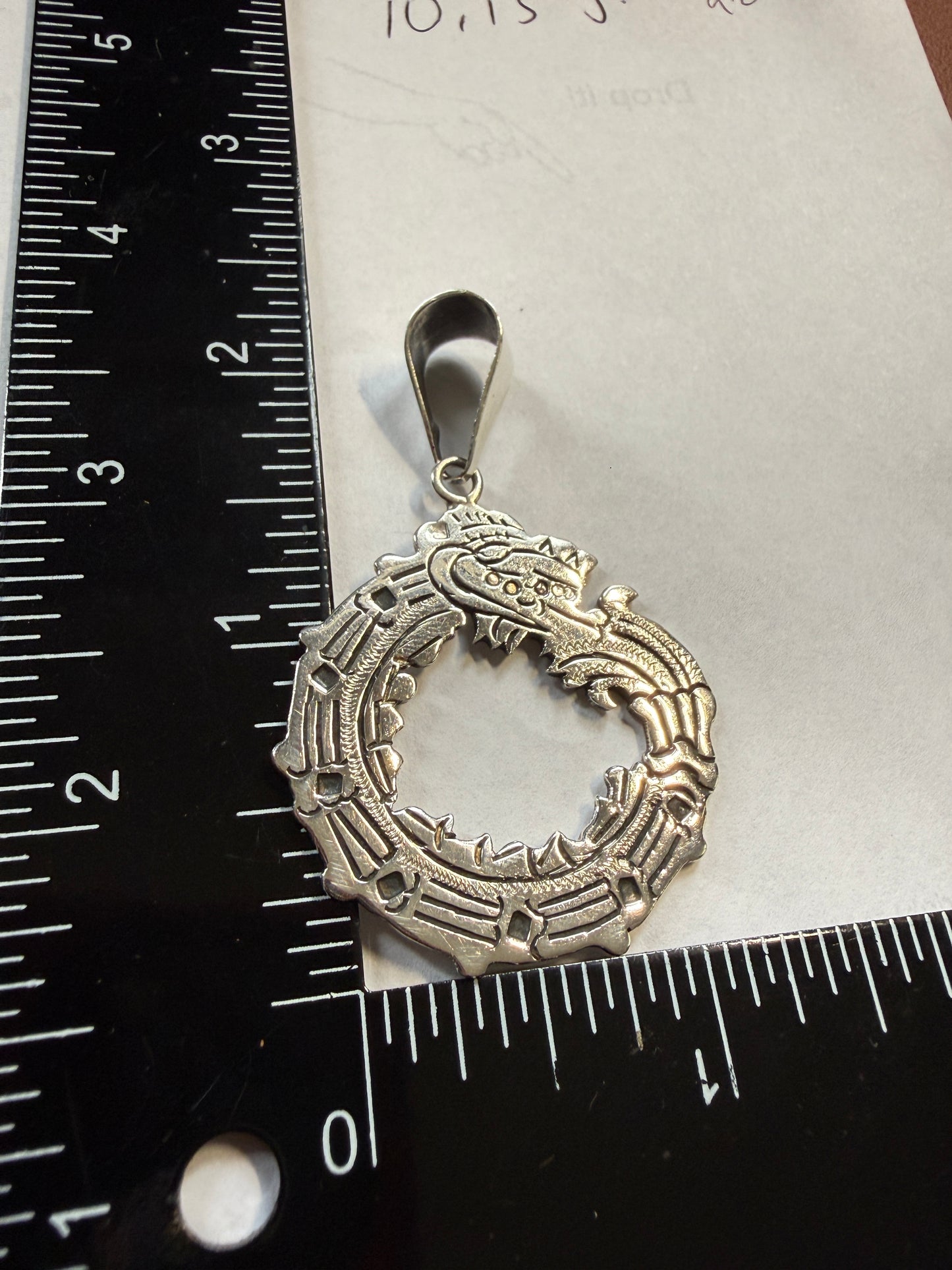 Sterling Silver Aztec Quetzalcoatl Mayan Kukulkan Pendant Mexico 925 (#12)