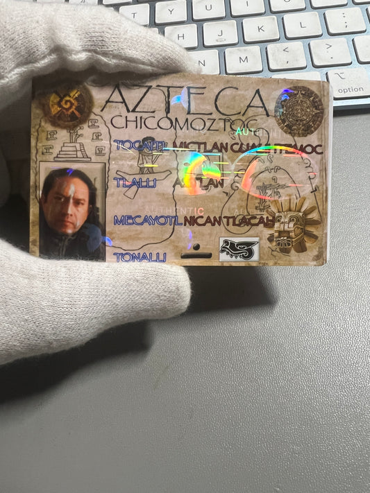 Azteca Tribe Ethnic Cultural Identity Cards, For Fun, Novelty, Not A Valid Form of ID, Holographic