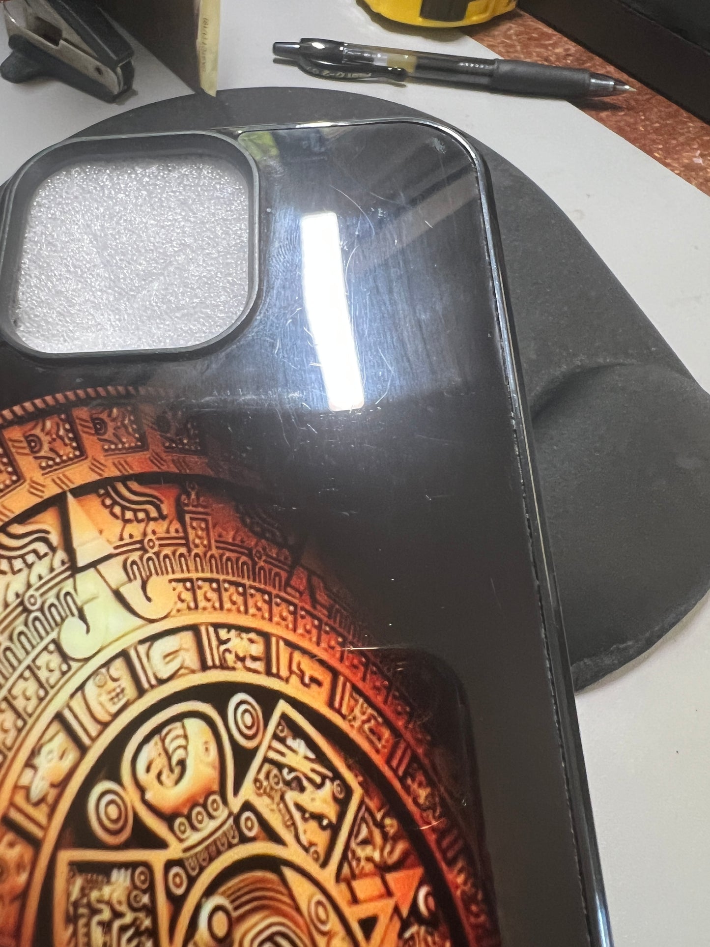 Aztec Calendar Cell Phone Case For Apple iPhone 13 Pro Max Used, Mexica, Unique, Preowned