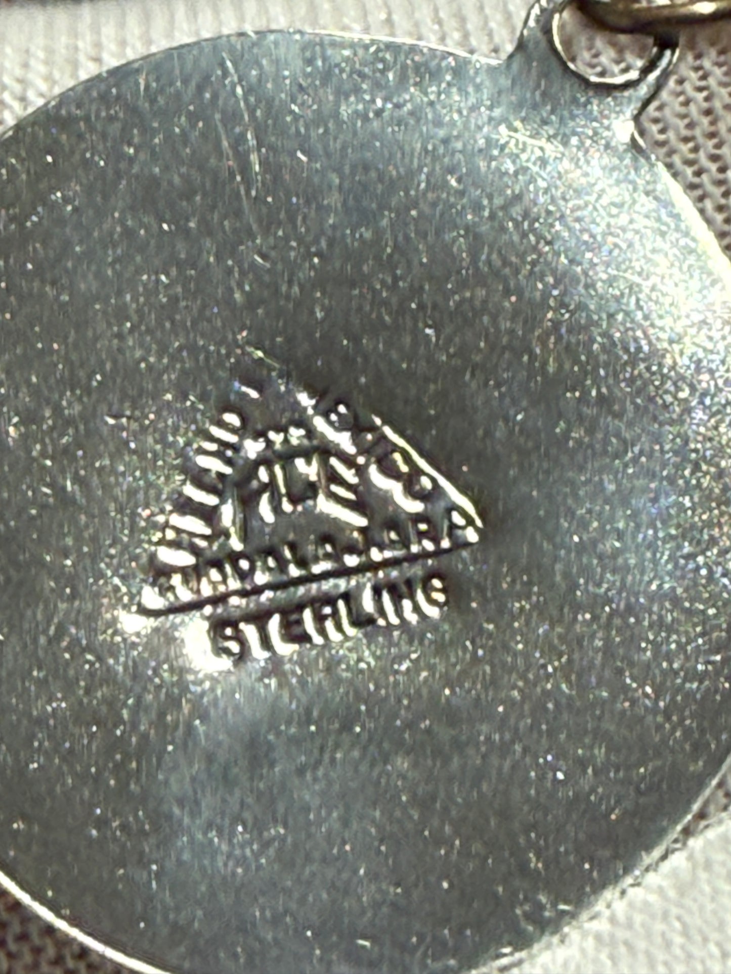 Vintage Tonatiuh Aztec Calendar Face Sterling Silver Pendant Necklace 6g (Xa33)