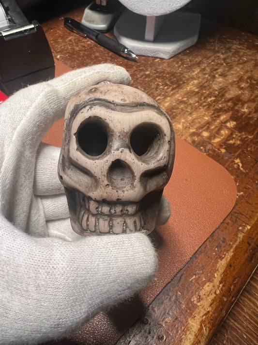 Aztec Death Whistle Mictlantecuhtli Hooded Skull Grim Reaper Mistfits Whistle Human Sounding Screams