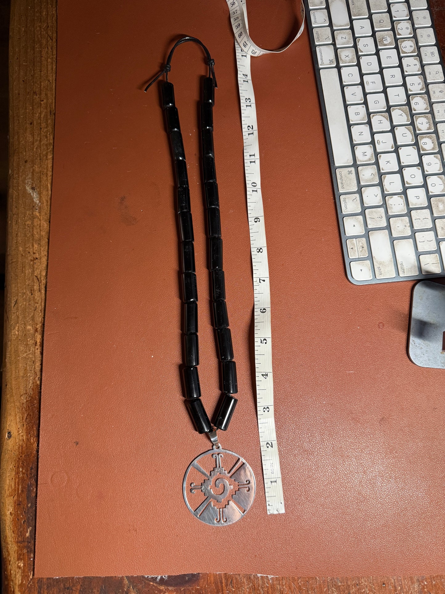 Ometeotl Hunab Ku, Sterling Silver Pendant, One God, Mayan, Maya, Mexican, Obsidian, 925, Duality (H)