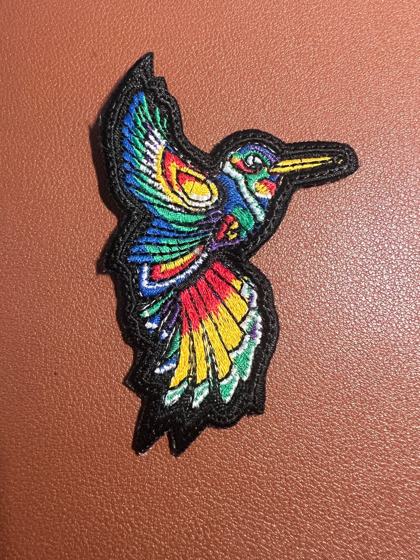 Hummingbird Patch, Huitzilopochtli, (aka Uitzilopochtli, Xiuhpilli), Aztec god of Sun and war, Mexica, Totec, iron on Patch, patches (#23)