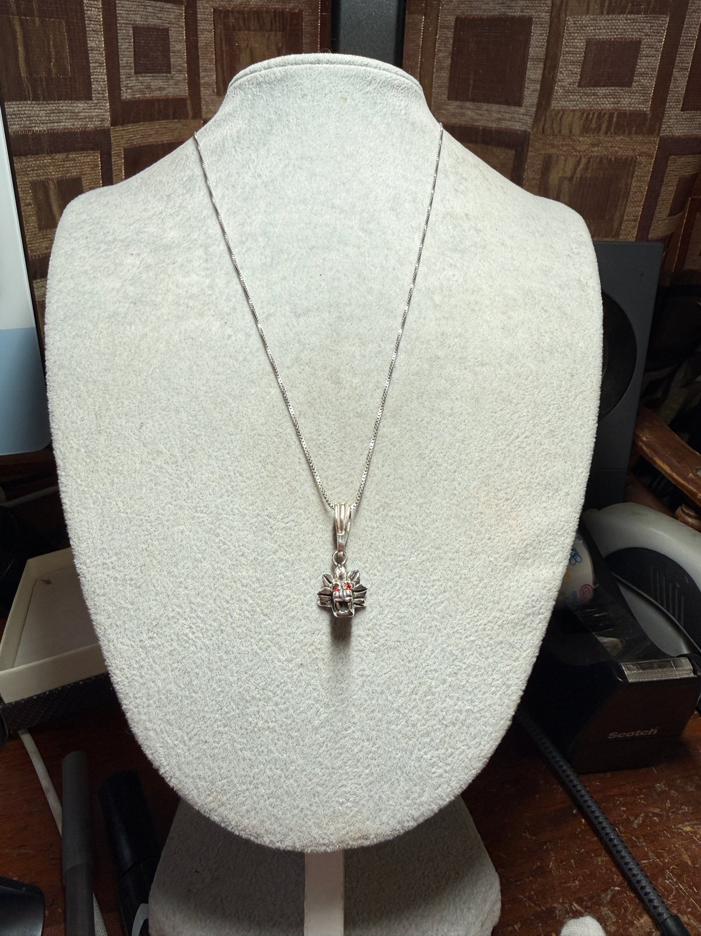 Quetzalcoatl Kukulkan 925 Necklace, Aztec Mayan Serpent, Sterling, Dragon #Xa35
