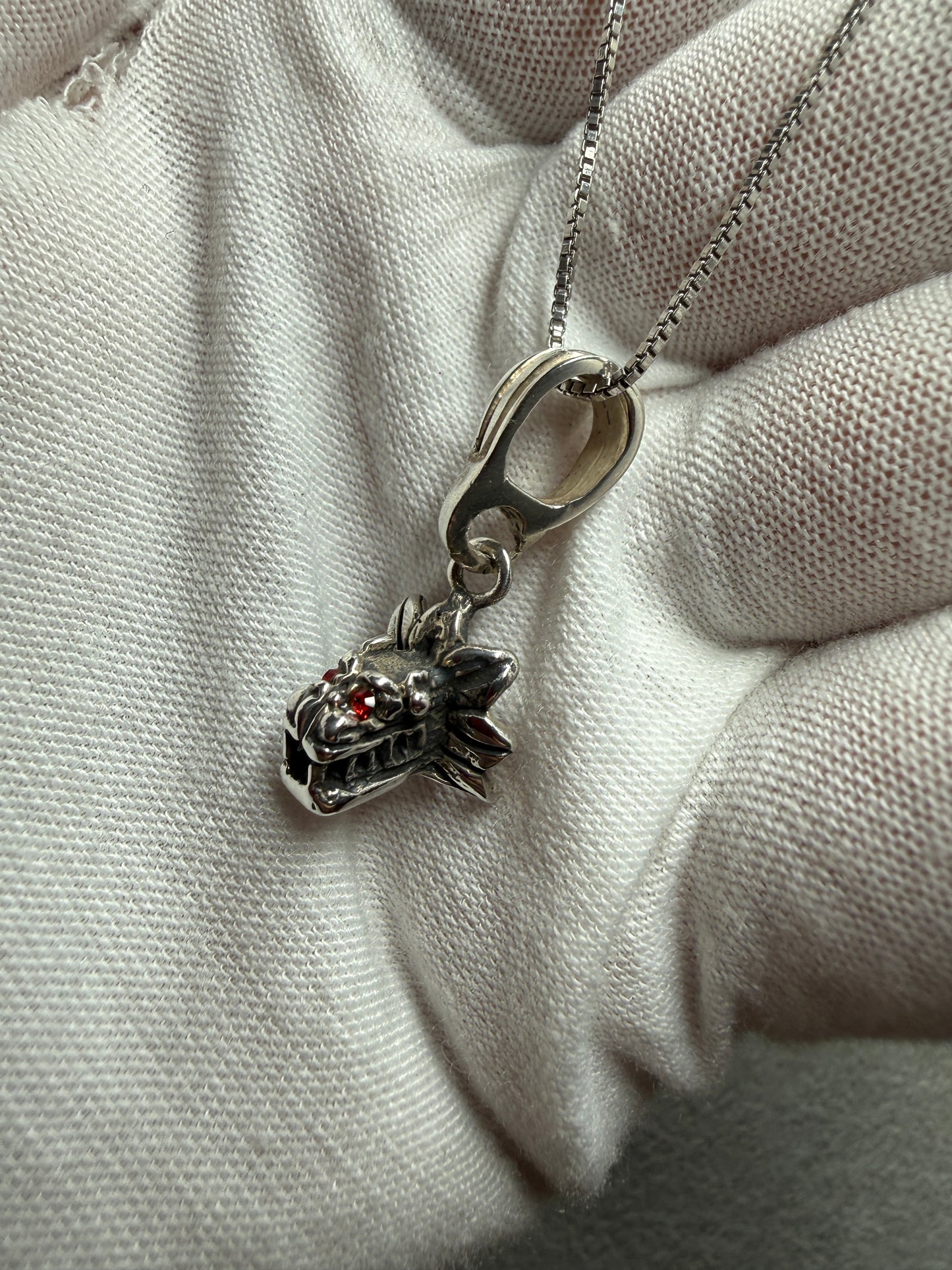 Quetzalcoatl Kukulkan 925 Necklace, Aztec Mayan Serpent, Sterling, Dragon #Xa35