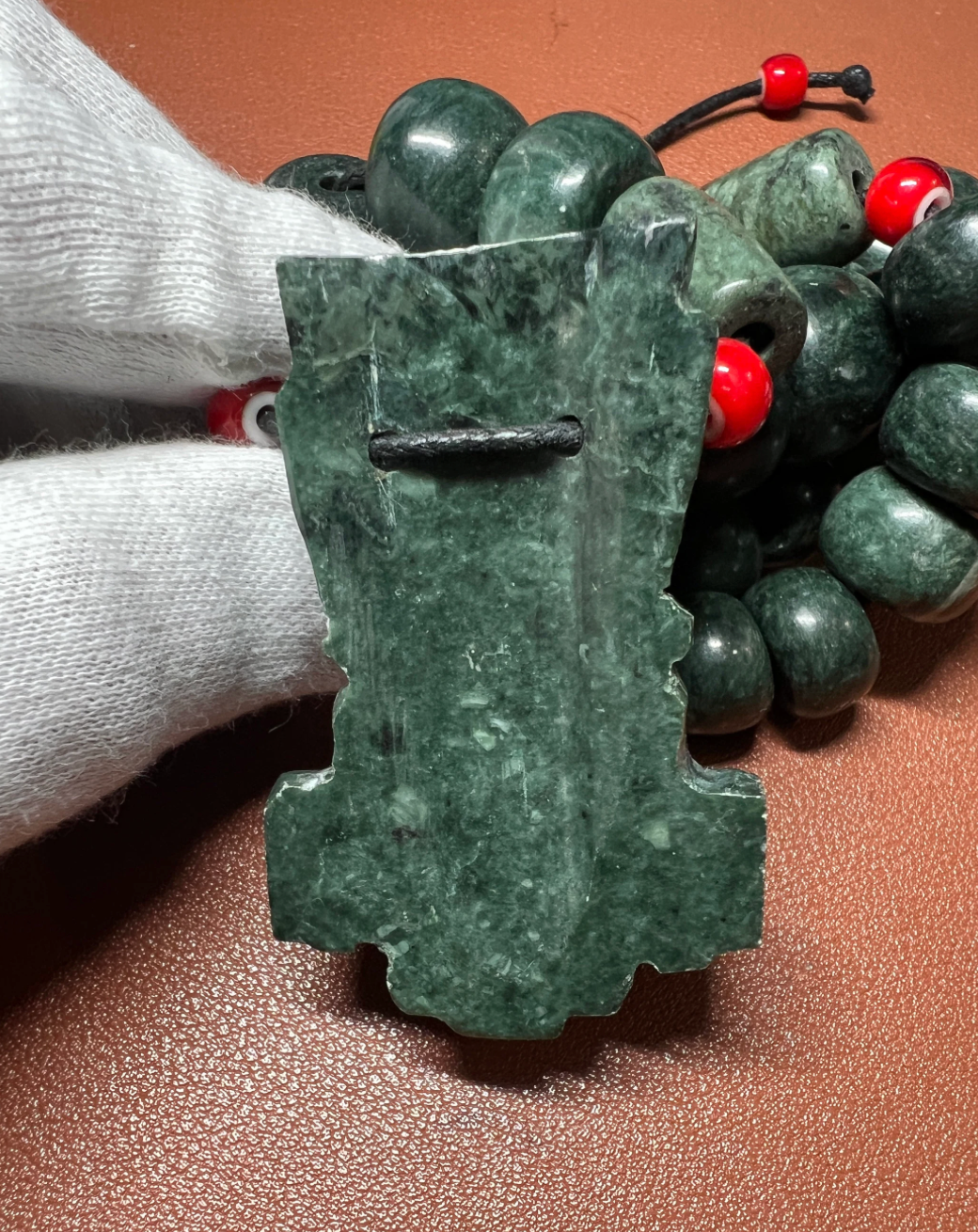 Tlaloc Jade Necklace Adjustable necklace, Aztec Rain God, Mexico, Indigenous Jewelry, Native American, Meso-America, Pre-Hispanic (#B17)