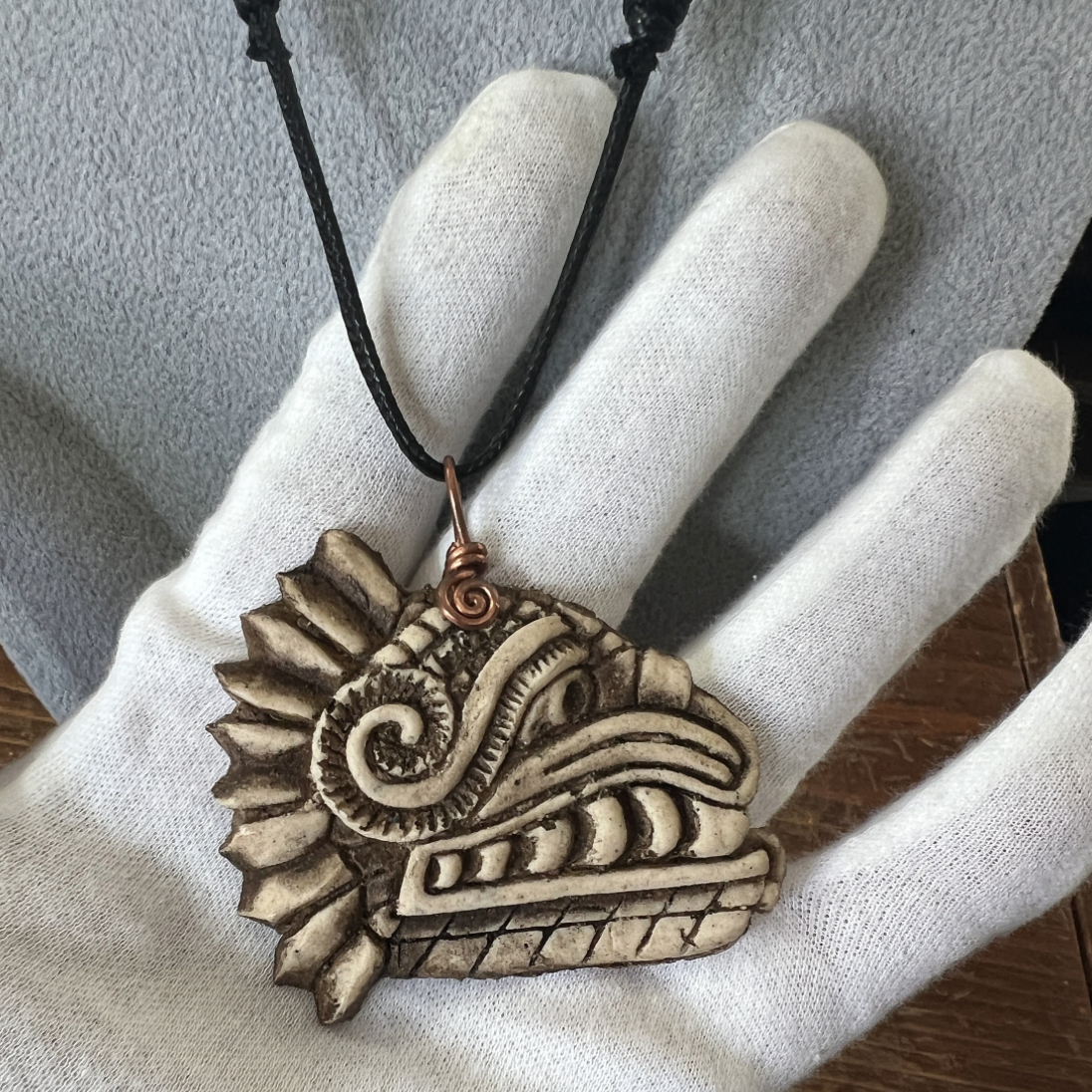 Kukulkan Mayan Necklace, Aztec Quetzalcoatl Pendant, Mexican, Mexico, Mexica, indigenous art and jewelry, Tribal, Serpent, Dragon (#14)