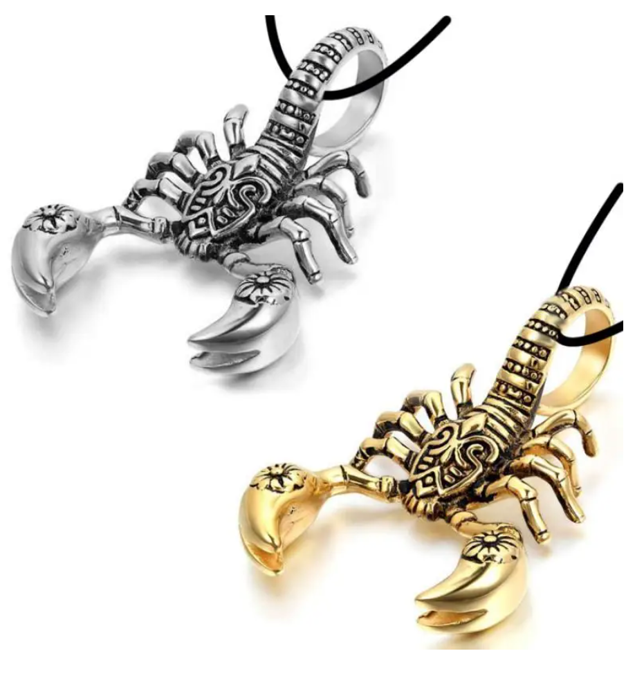 Animal Scorpion King Pendant Necklace Men's Necklace New Fashion Metal Sliding Pendant Accessories Party Jewelry (#19)