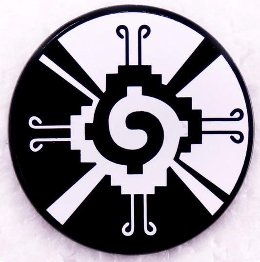 Hunab Ku Mayan God Enamel Pin 1" Ancient Maya Symbol Ometeotl Badge Brooch Button (#19)