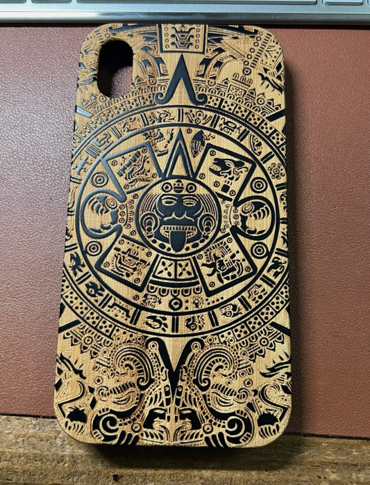 For Apple iPhone XR Shockproof Rugged Protective Case Cover, Aztec Calendar