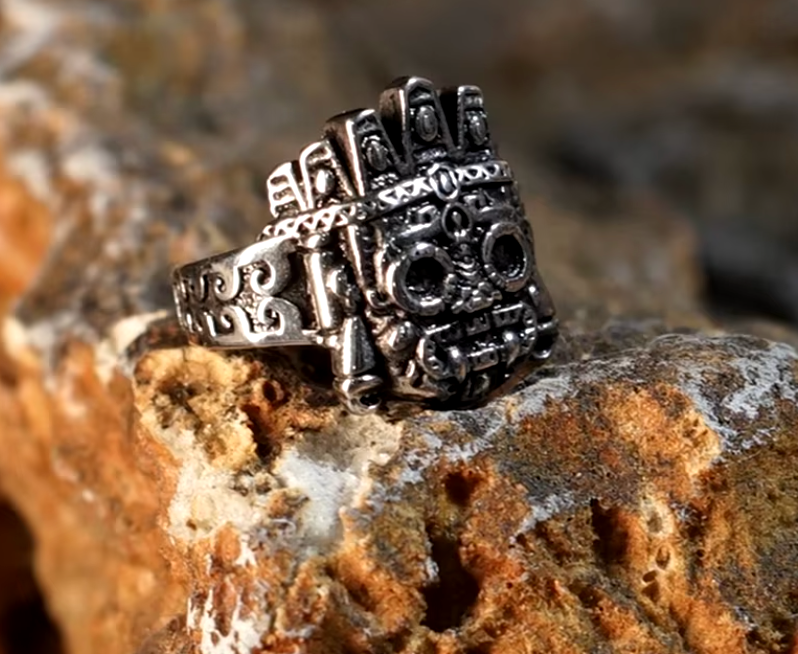 Tlaloc Aztec God Ring, Azteca, Mexica, Mexican, Mexico, Pagan, Religion (#13)