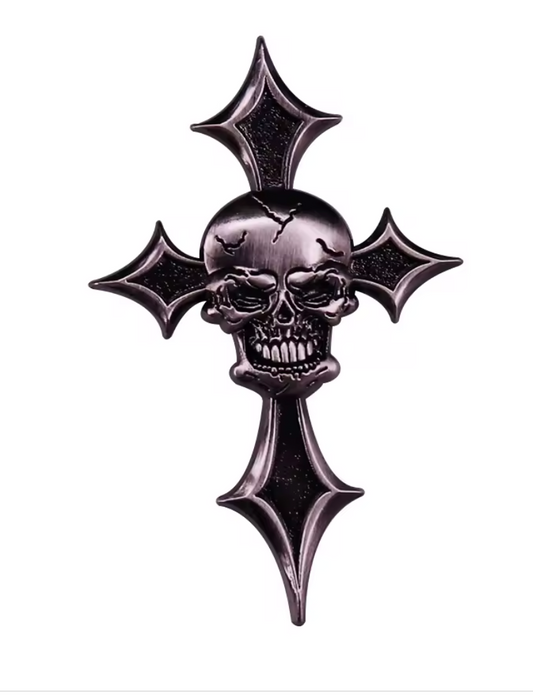 Skull Pin Pirates  Caribbean Gothic Jewelry Accessory Death Metal Biker Retro #1