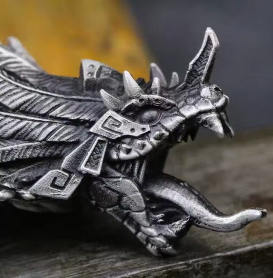 Mayan Aztec Quetzalcoatl Kukulkan Pendant Necklace Mexican Dragon (#17)