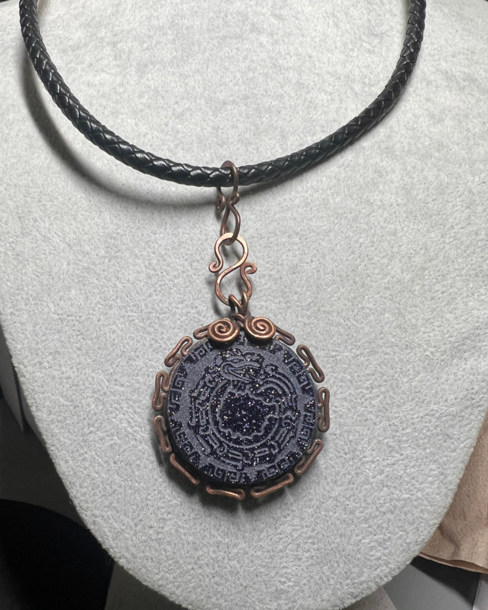 Blue Sparkles Aventurine Stone Kukulkan Quetzalcoatl Mexican Dragon Aztec (#16)