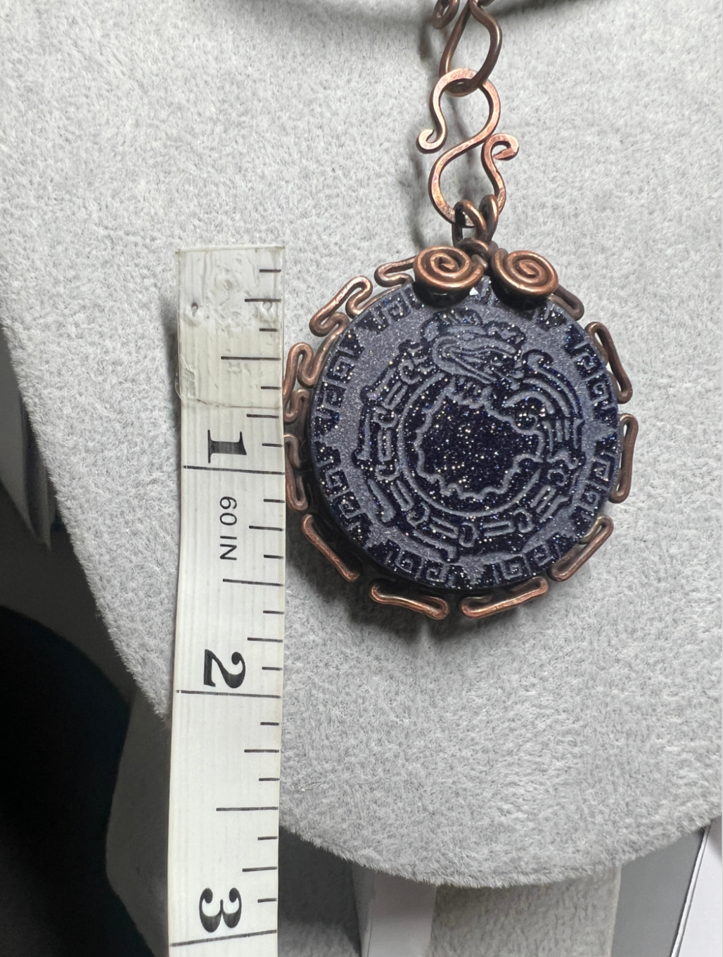 Blue Sparkles Aventurine Stone Kukulkan Quetzalcoatl Mexican Dragon Aztec (#16)