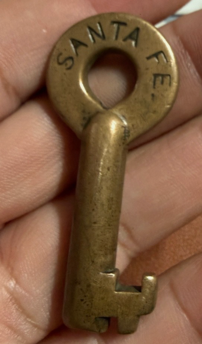 1800s to 1900s Santa Fe Railroad Key A & W Co. Chicago C Skeleton Vintage Rare