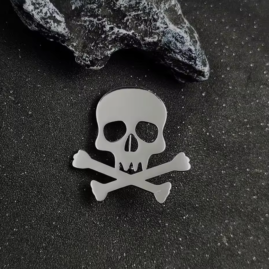 Skull Bones, Cross Bones  Badge, Brooch, Button, Lapel Pin, Pirates of the Caribbean #12
