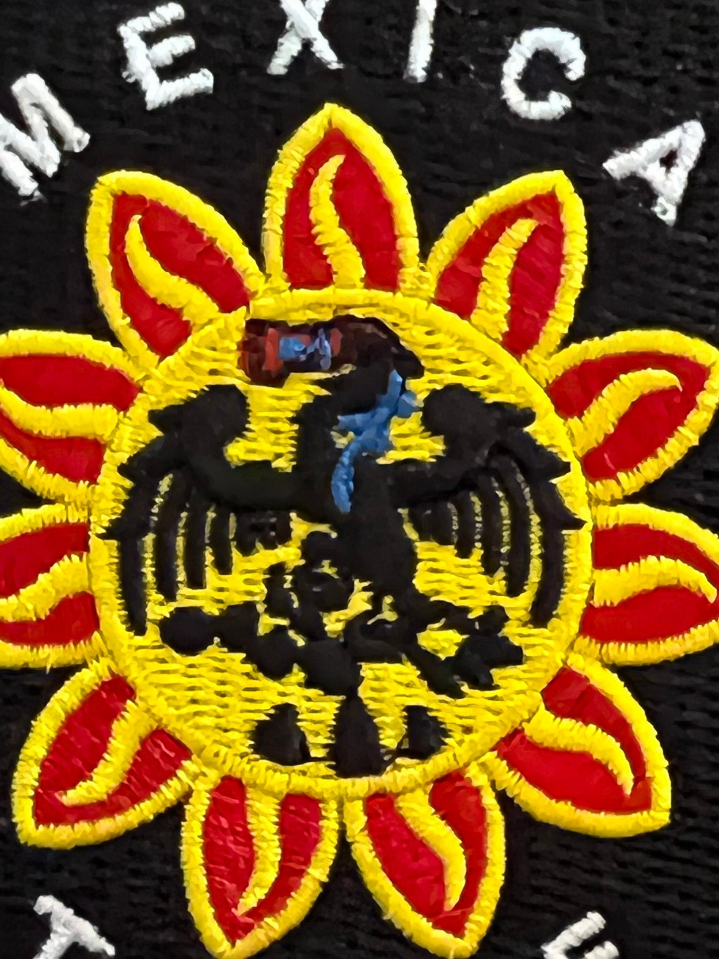 Embroidered Iron-on Patch of Cuitlahuac Mexica Tribe Flag, Iron-On Aztec Battle Banner patches, Pantli, Bandera, The Defeat of Cortez (#5)