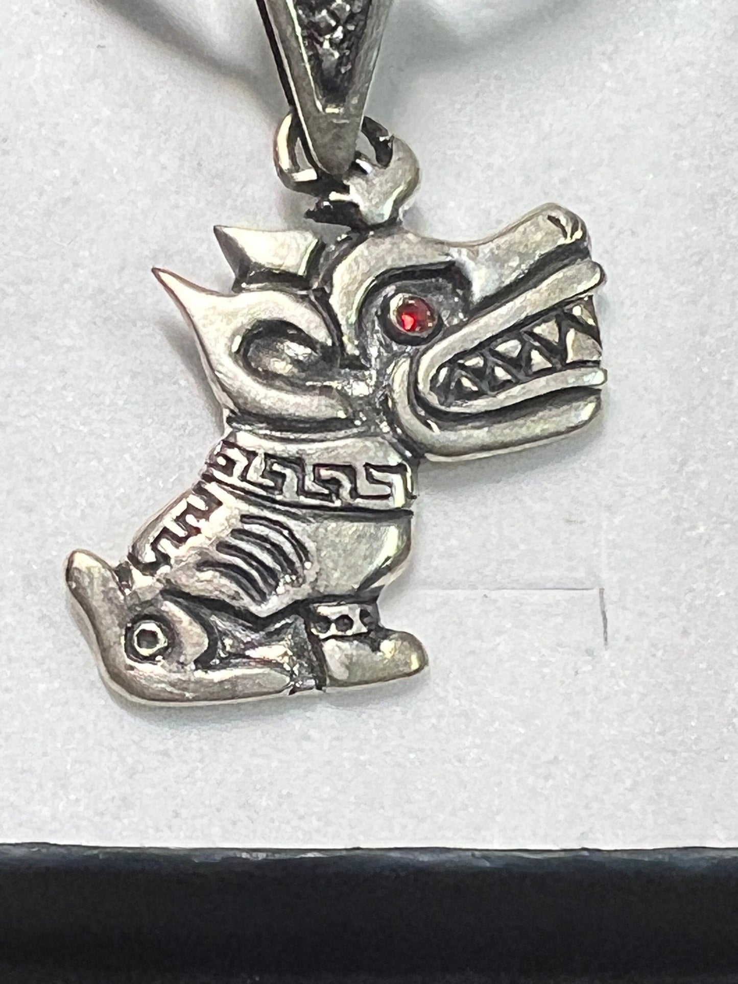 Xoloitzcuintle Aztec Mexican Hairless Dog Pendant, Dia De Muertos Dog, Sterling Silver,Mayan, Mexica (#7)