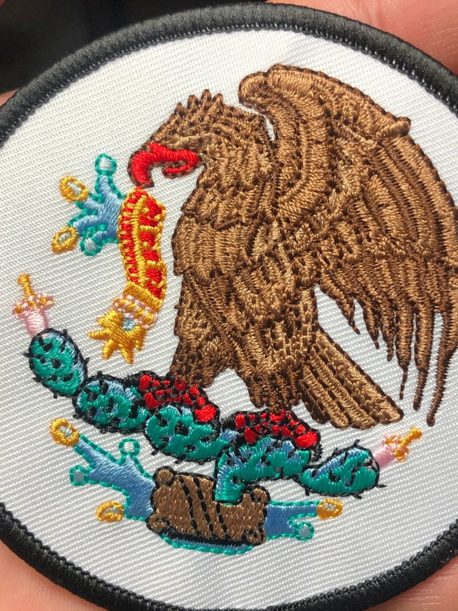 Mexica Patch Eagle Atl Tlachinolli Tenochtitlan Round 3.5" Patches, Aztec, Azteca, Mexico, Eagle atl-tlachinolli, iron-on, rare