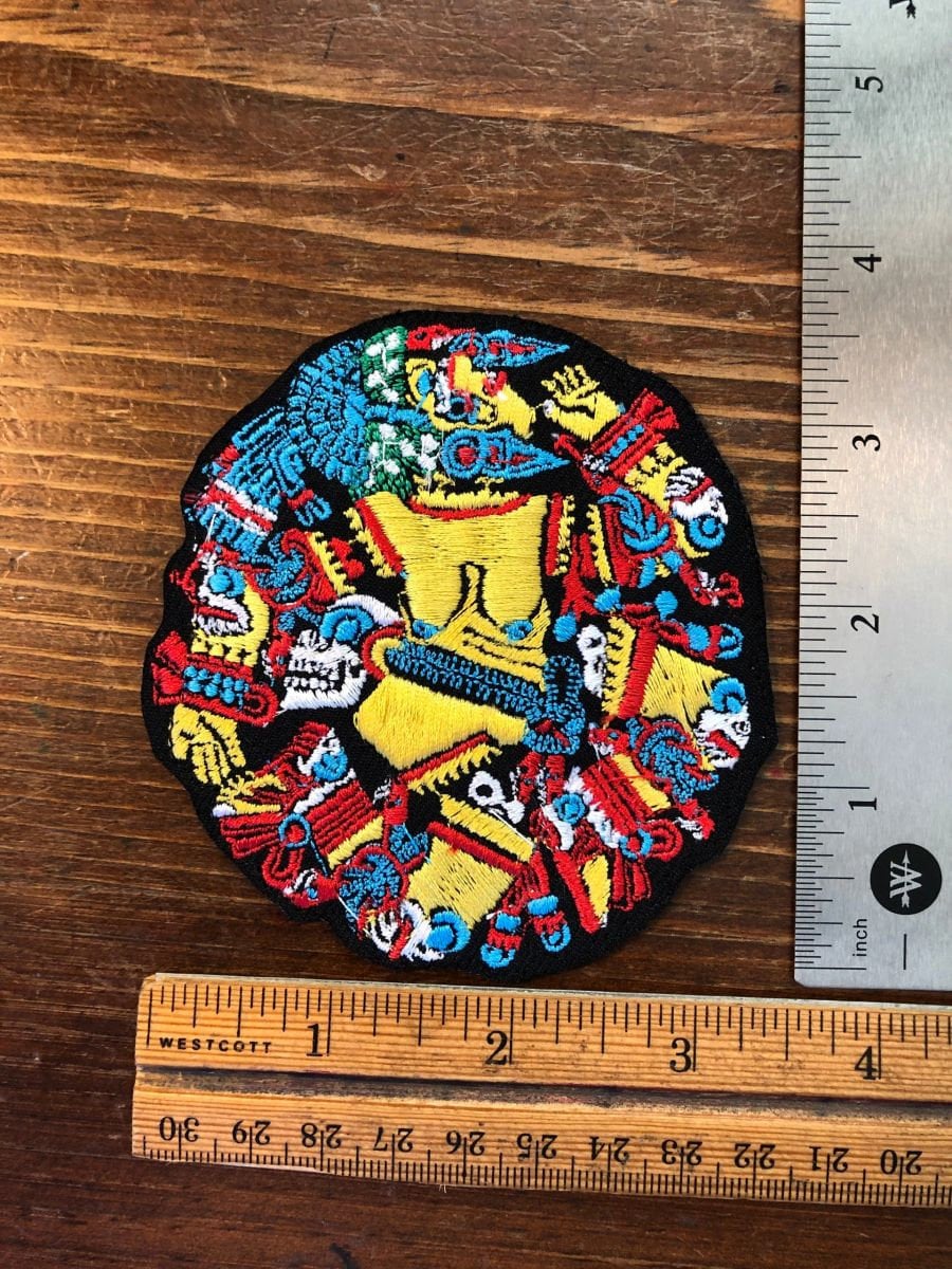 Coyolxauhqui the Aztec Moon goddess, Patch, Mexica, 3 1/2" for iron on patches - new, Azteca, Mexican patches