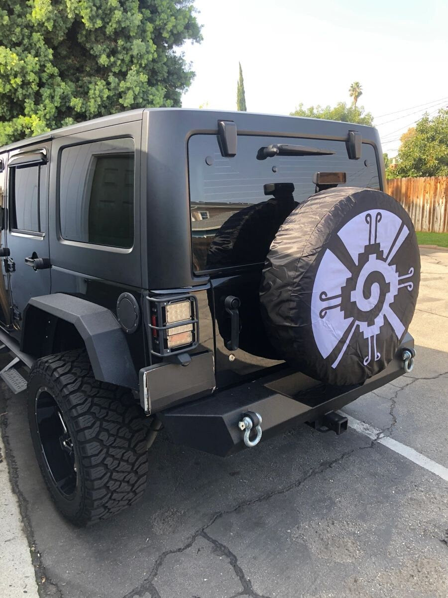 Ometeotl Hunab Ku Aztec Mayan Spare Tire Cover Wheel Tire Cover for Jeep Spare or Trailer RV SUV Truck for Diameter 31"- 33" x 12.5"