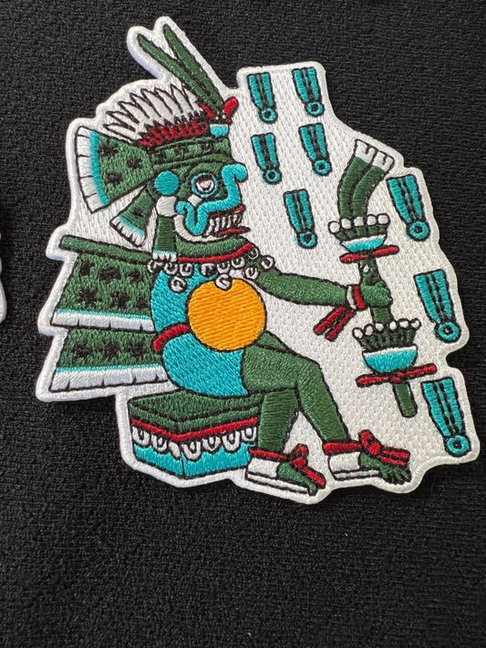 Tlaloc Aztec God Patches, Iron-on, Mexico, Mexica (d11)