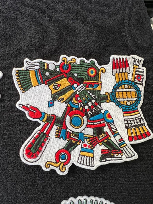 Tezcatlipoca Aztec God Patches,4" Iron-on patches, Mexico, Mexica (6)