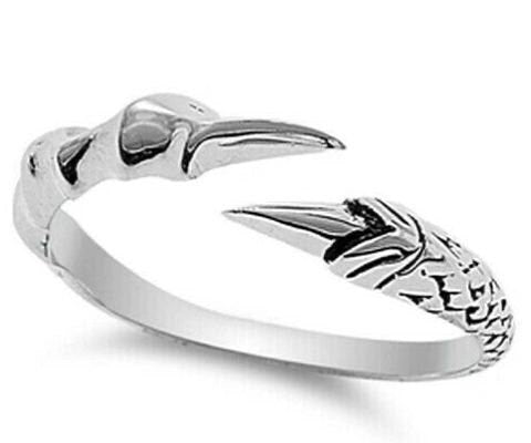 Eagle Dragon Quetzalcoatl Claw sterling silver Ring, adjustable, 925 (st.0)