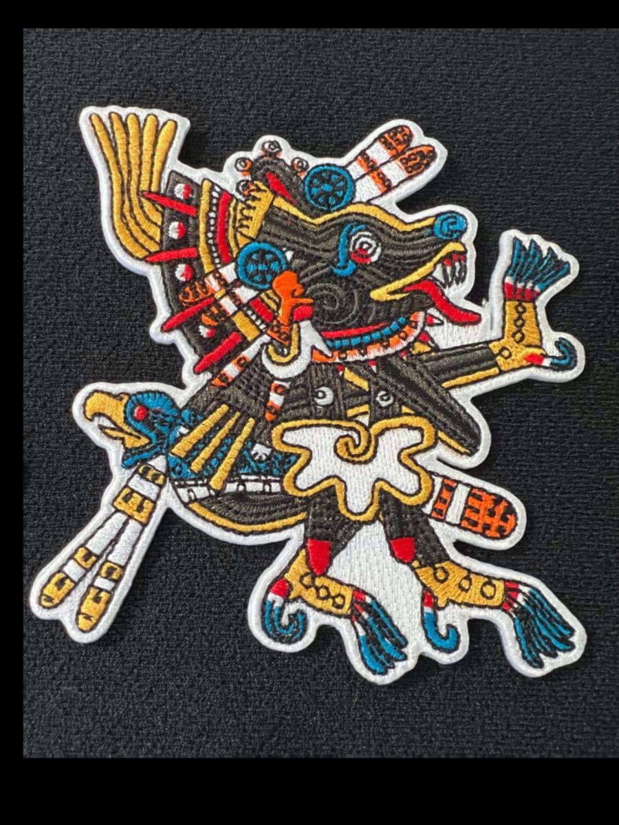 Xolotl Xoloitzcuintle Aztec Dog God of Fire, Lightning, Soul-Guide for the Dead Iron-On Patches, Mexico, Mexica (6)