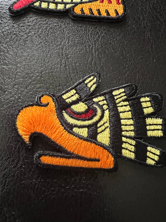 Cuauhtli Eagle #15 of Aztec 20 Day Calendar Patch, 2.5" Iron-On Patches, Mexica, Birthday Signs