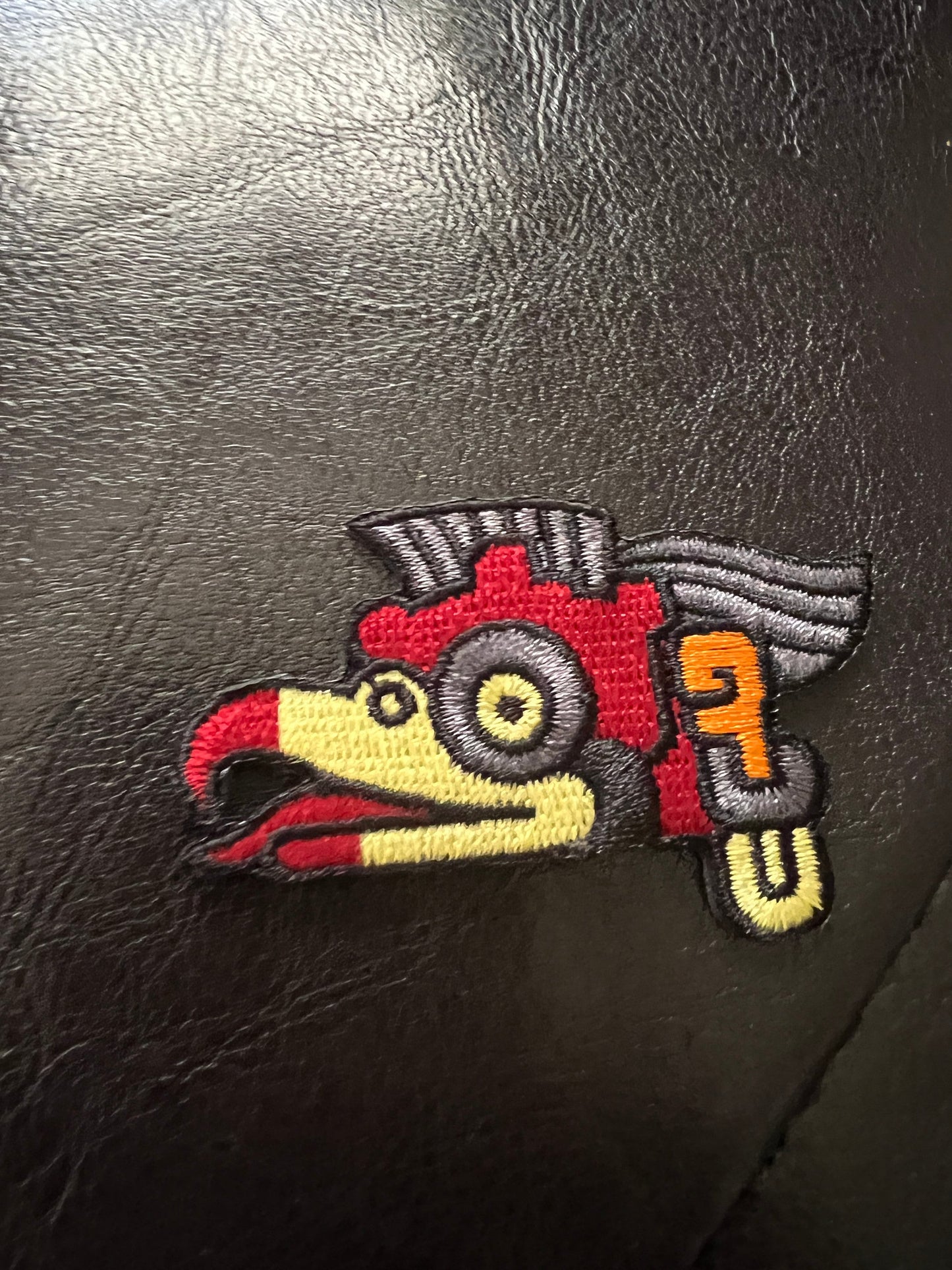 Cozcacuauhtli Vulture #16 of Aztec 20 Day Calendar Patch, 2.5" Iron-On Patches, Mexica, Birthday Signs
