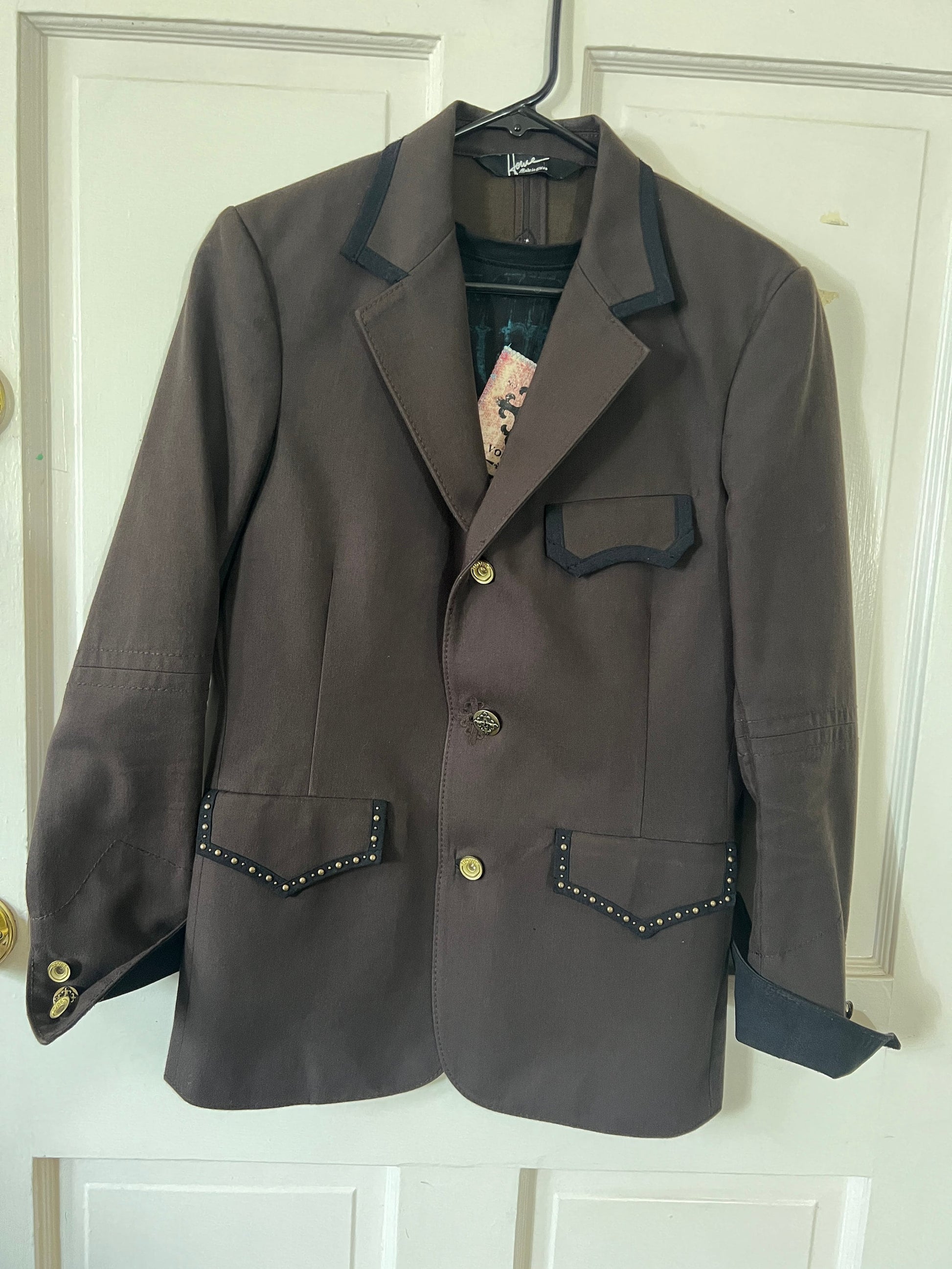 Handmade Rock-A-Billy Stylish Coats, Blazer, Brown, Mens, Size 36" (XSmall), Vintage, English Country Gentleman Dress to Kill, Stylish