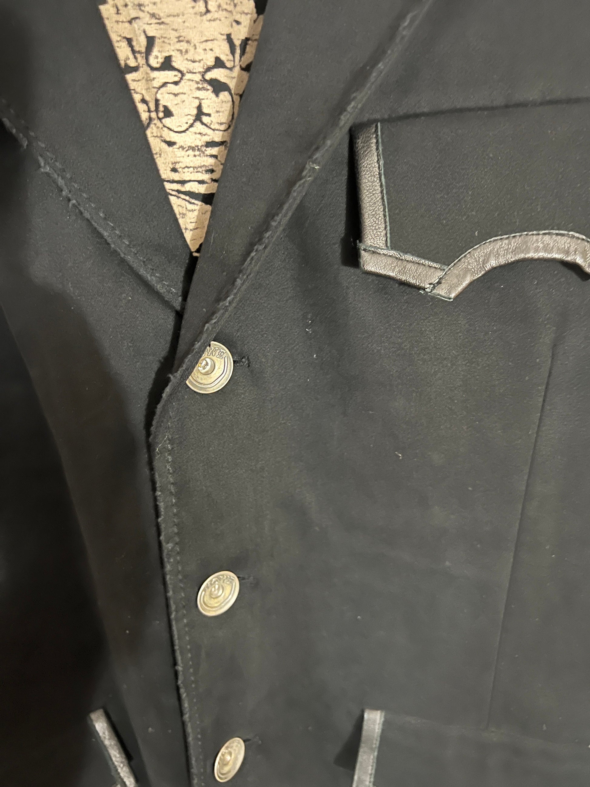 Handmade Rock-A-Billy Stylish Coats,, Black, Mens, Size 38" (Small), Vintage, English Country Gentleman Dress to Kill, Stylish, Gothic,(#6)