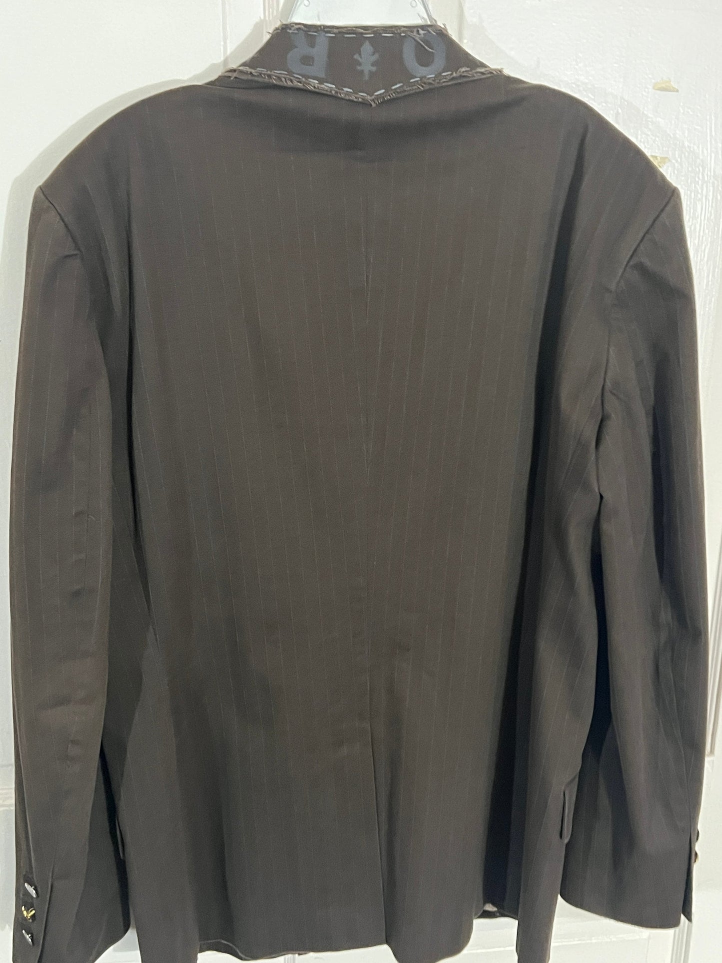 Handmade Rock-A-Billy Stylish Coats, Blazer, Brown, Pin Stripe Mens, Size 40" (Medium), Vintage, Cowboy Rock English Country Man Jacket (#5)