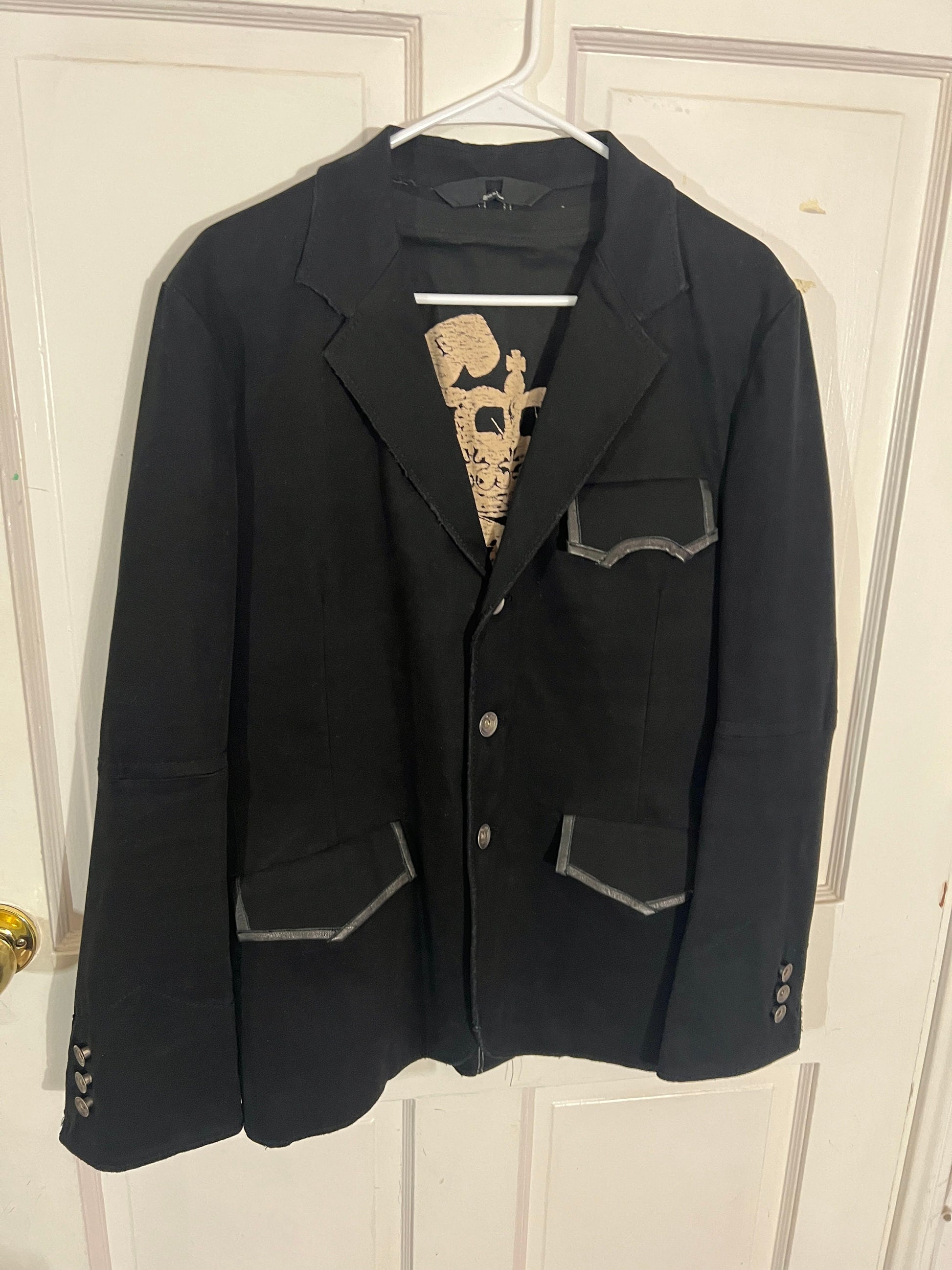 Handmade Rock-A-Billy Stylish Coats,, Black, Mens, Size 38" (Small), Vintage, English Country Gentleman Dress to Kill, Stylish, Gothic,(#6)