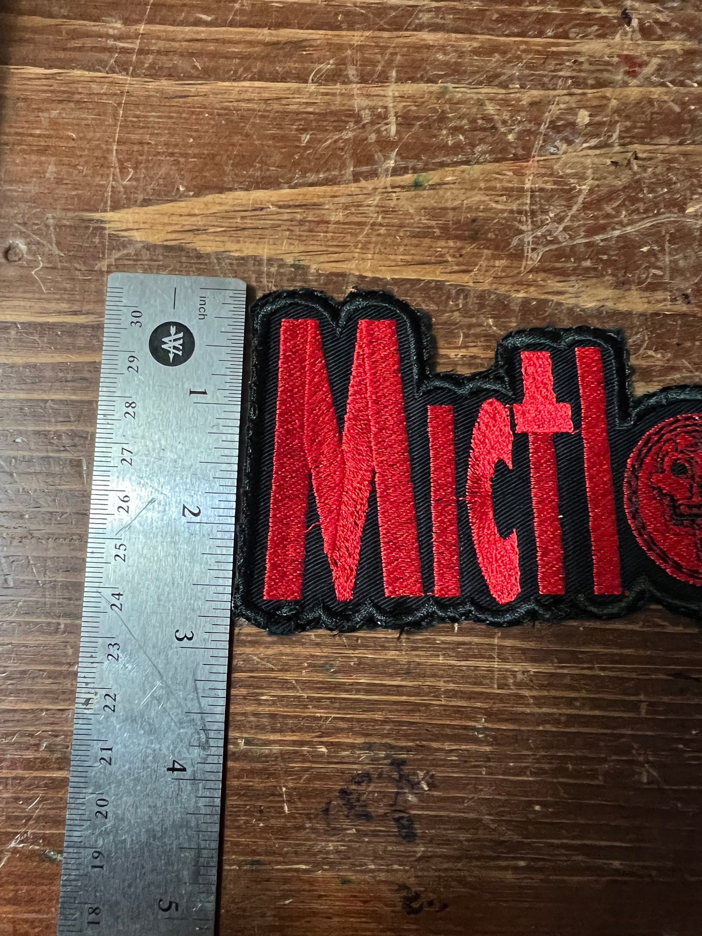 Written Letters Mictlantecuitli Patches, Skull, Death, Aztec patch, 9.5" long, Mexica, Ancient Mexican Pagan Gods