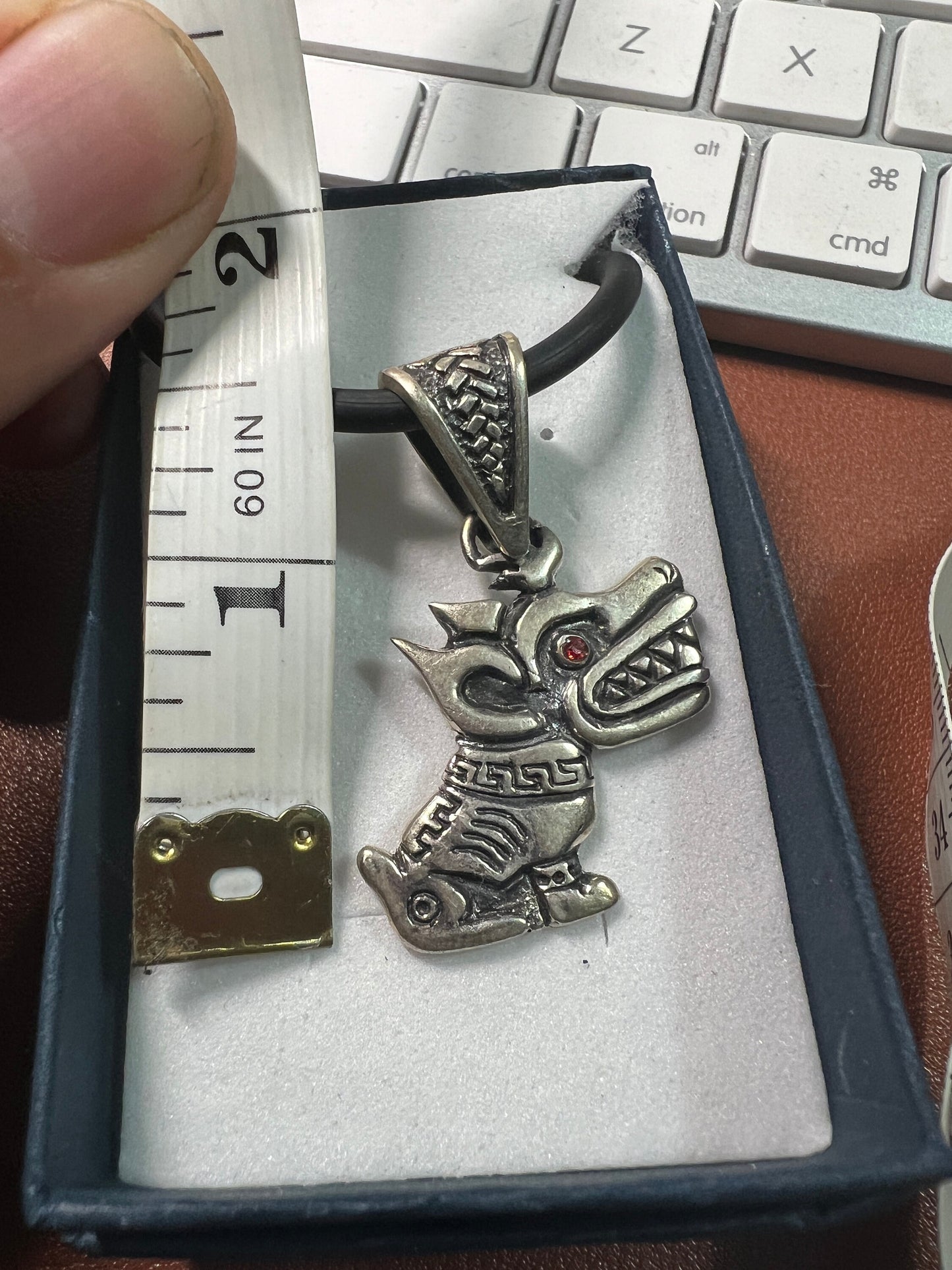 Xoloitzcuintle Aztec Mexican Hairless Dog Pendant, Dia De Muertos Dog, Sterling Silver,Mayan, Mexica (#7)