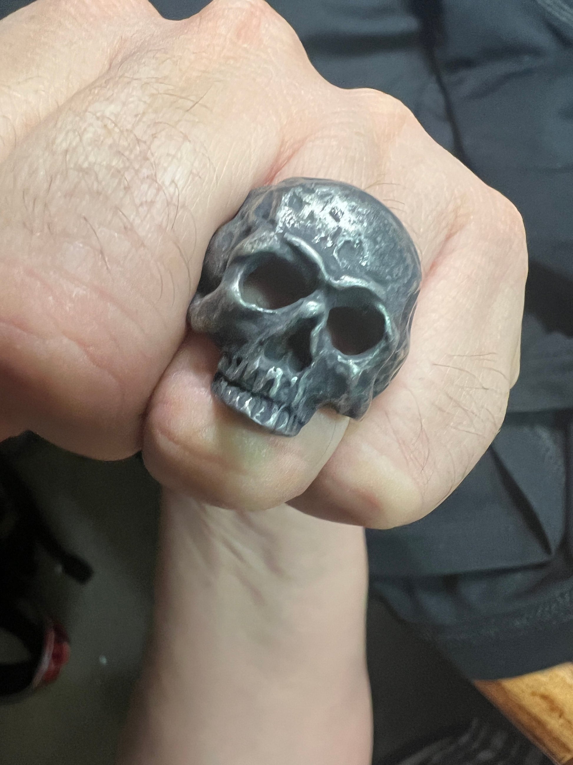 Skull Ring, Metal Alloy, Rings, biker, rocker, heavy metal, gothic (#8)