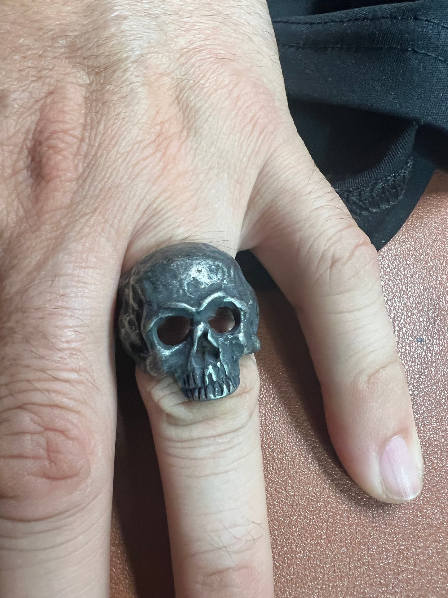 Skull Ring, Metal Alloy, Rings, biker, rocker, heavy metal, gothic (#8)