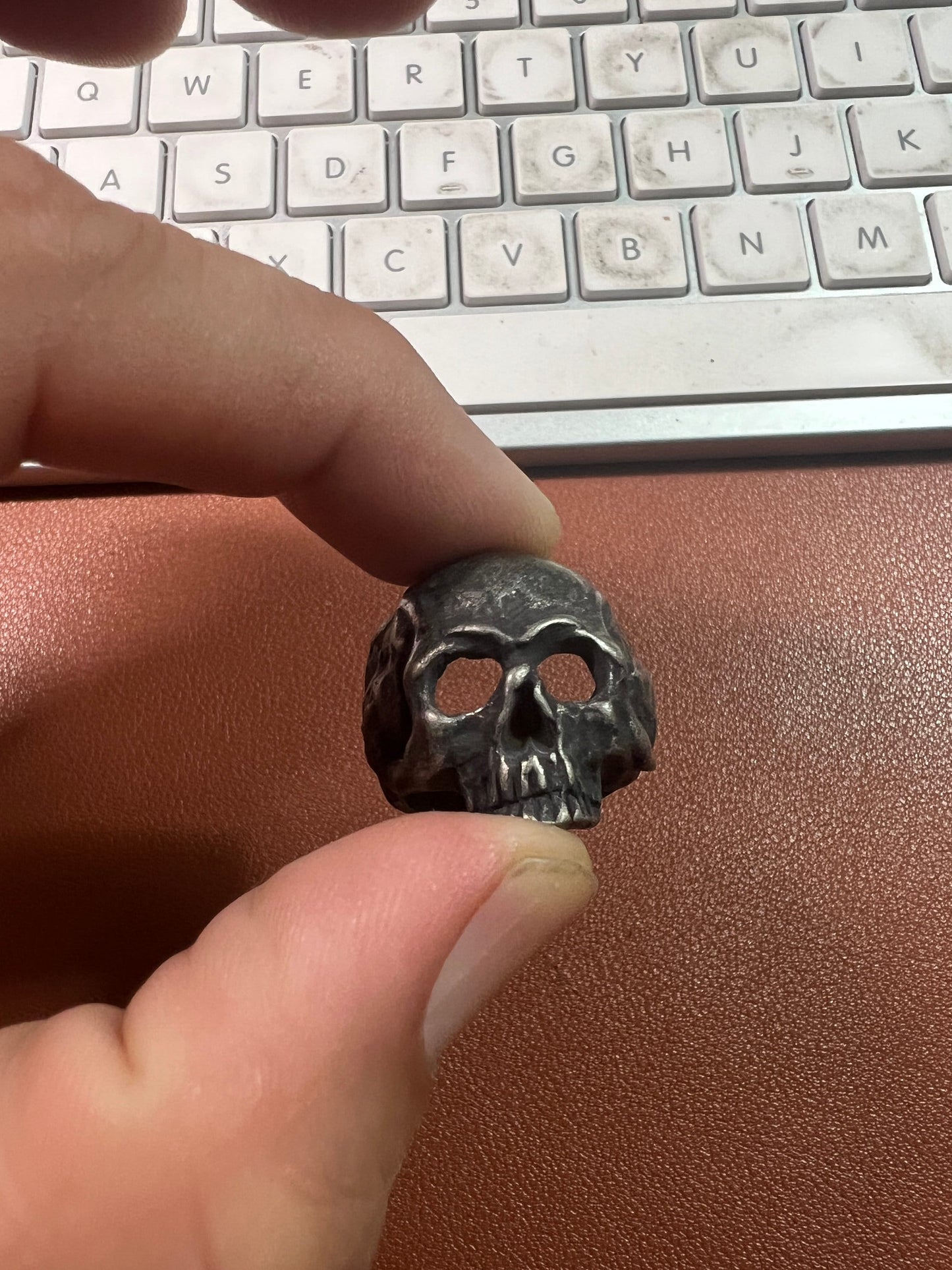 Skull Ring, Metal Alloy, Rings, biker, rocker, heavy metal, gothic (#8)