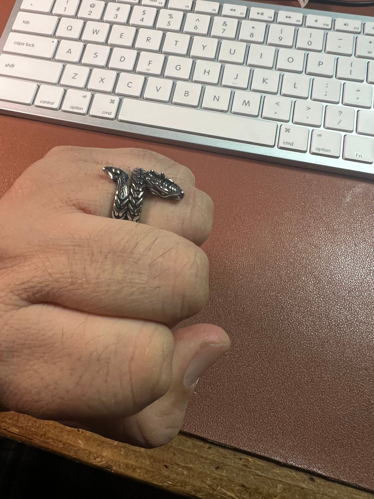 Ring, Dragon, Quetzalcaotl, Kukulkan, Feathered Serpent, Plumed Snake, alloy (#8)